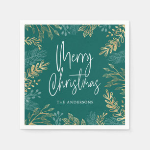Aquamariner Weihnachtsfeiertag Serviette