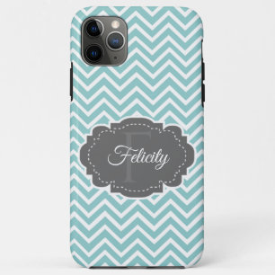 Aquamariner Zickzack Personalisierter Fall-Mate-iP Case-Mate iPhone Hülle