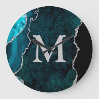 Aquamarines Agate-Personalisiertes Monogramm-Acryl