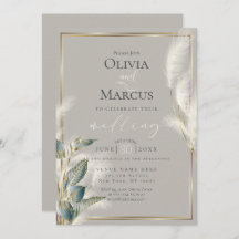 Aquamarines Anthurium und Feathery Pampas Gras