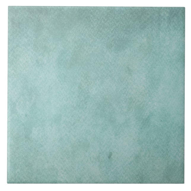 Aquamarines Aqua Blue Watercolor Papier Farbstoff  Fliese (Vorderseite)