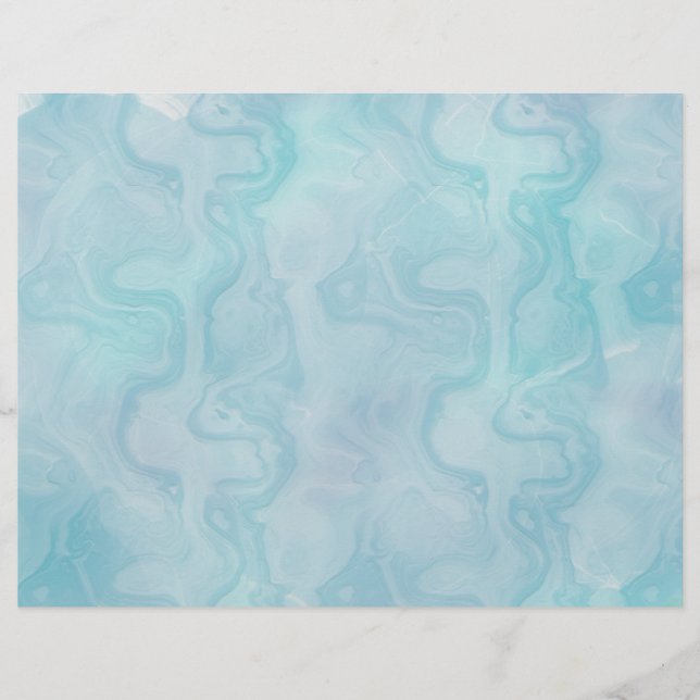 Aquamarines Aquarellpapier 8,5" x 11" (Vorderseite)