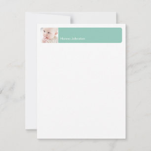 Aquamarines Band Foto modern Danke Flachbildschirm Einladung