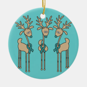 Aquamarines Band-Ren (Eierstockkrebs) Keramikornament