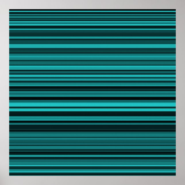 Aquamarines Black Stripes Poster (Vorne)