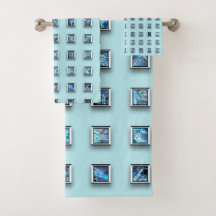 Aquamarines Blau und Golden Gem Modernes