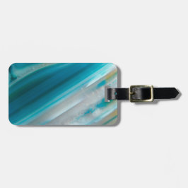 Aquamarines Blaubandmuster Gepäckanhänger