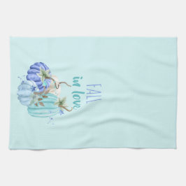 Aquamarines blaues Aqua Taupe Pumpkin Herbst Geschirrtuch