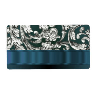 Aquamarines blaues Damastmuster
