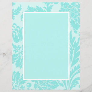 Aquamarines blaues Damastpapier