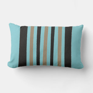 Aquamarines blaues gelbes Abstraktes Muster Lendenkissen