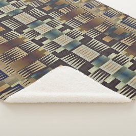 Aquamarines blaues graues Tan Taupe Brown Tribal A Sherpadecke