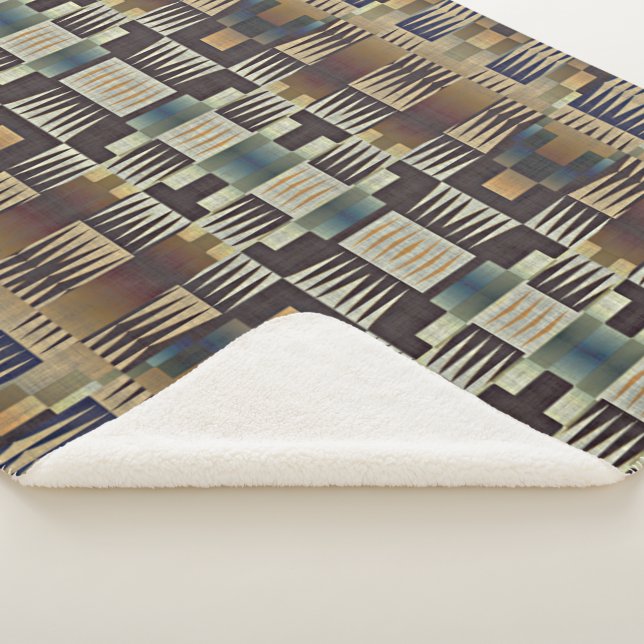 Aquamarines blaues graues Tan Taupe Brown Tribal A Sherpadecke (3/4)