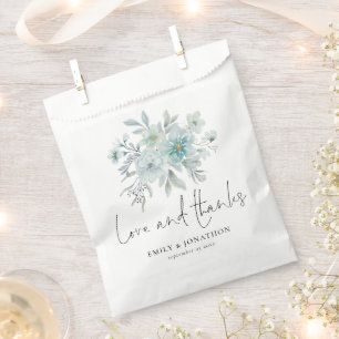 Aquamarines Blaues Meer - Mist Floral Hochzeit Lie Geschenktütchen