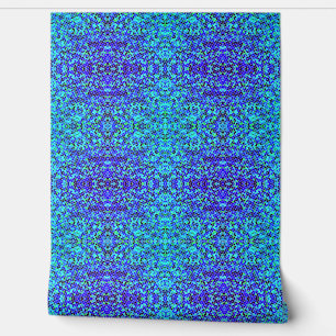 Aquamarines blaues Mosaikmuster Tapete