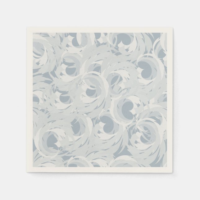 Aquamarines blaues Muster Serviette (Vorderseite)