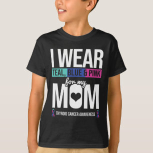 Aquamarines blaues Rosa für die Mama Schilddrüsenk T-Shirt