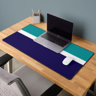Aquamarines, blaues Schlichtes Farbblockdesign Schreibtischunterlage