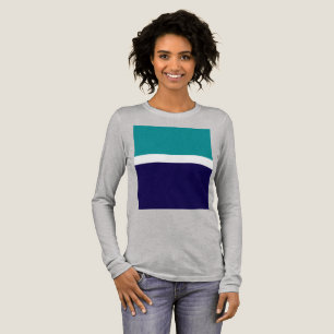 Aquamarines, blaues Schlichtes Farbblockdesign Tri-Blend Shirt