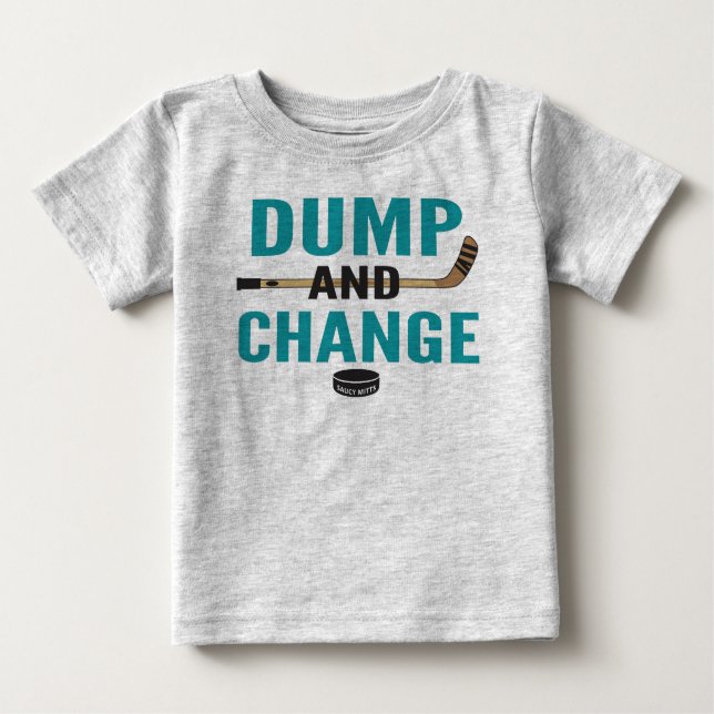 Aquamarines Blue Dump and Change Hockey Baby Baby T-shirt (Vorderseite)