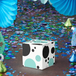 Aquamarines Blue Heart Polka Dot Brautparty Party Geschenkschachtel