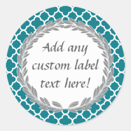 Aquamarines Blue Hübsch Custom Canning Jraft Craft Runder Aufkleber