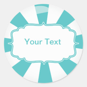 Aquamarines Buffet-Label Runder Aufkleber