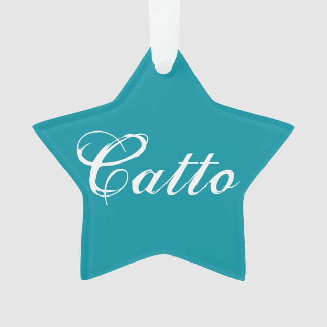 Aquamarines "Catto"-Star-Ornament Ornament (Vorderseite)