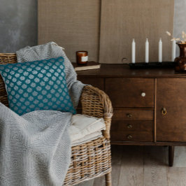 Aquamarines Damask-Kissen Kissen