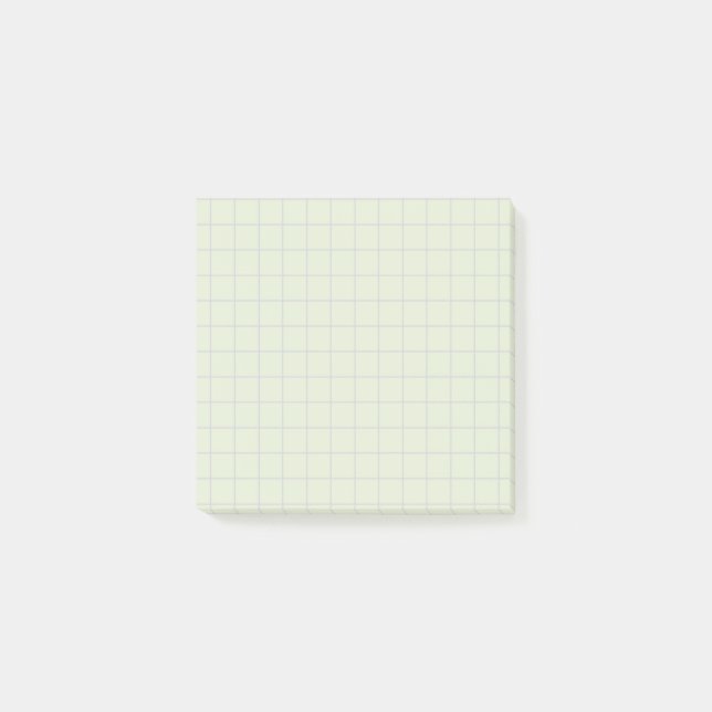 Aquamarines, eckiges Muster Soft Grid Design Post-it Klebezettel (Vorderseite)
