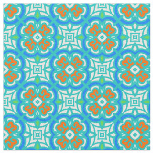 Aquamarines ethnisches Muster Stoff