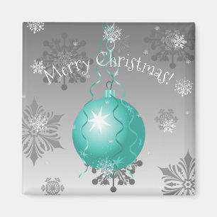 Aquamarines Extravagantes Weihnachtsmagnet Magnet