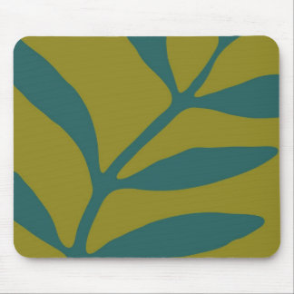 Aquamarines Fern auf Schiefer Mousepad