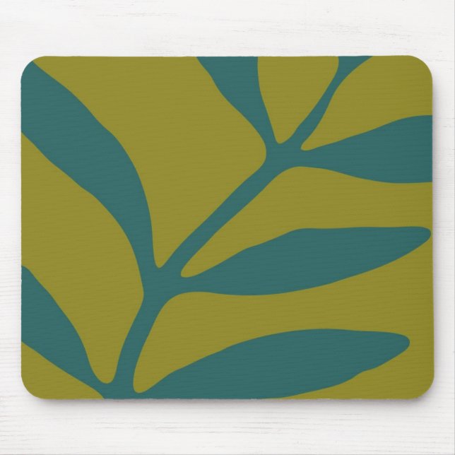 Aquamarines Fern auf Schiefer Mousepad (Vorne)