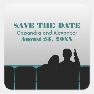 Aquamarines Filmtheater Save the Date Stickers