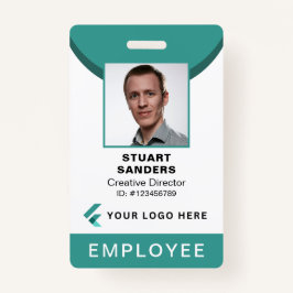 Aquamarines Foto ID QR Code Mitarbeiter Unternehme Ausweis