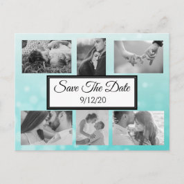 Aquamarines Foto Save the Date Ankündigungspostkarte