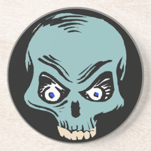 Aquamarines freaky beängstigendes Geschenkgeschen Sandstein Untersetzer