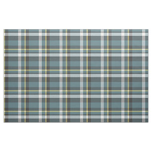 Aquamarines, gelbes, weißes Tartan-Quadrat-Muster Stoff
