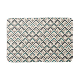 Aquamarines geometrisches Muster Badematte