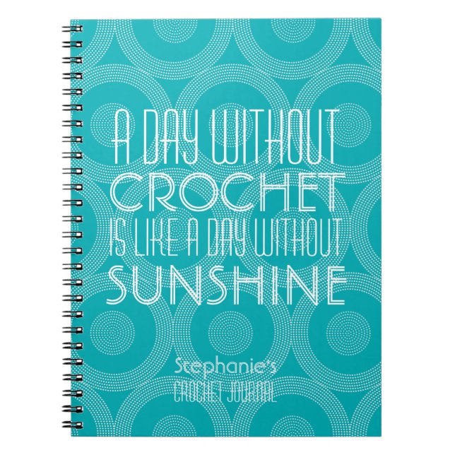 Aquamarines geometrisches Muster, benutzerdefinier Notizblock (Vorderseite)