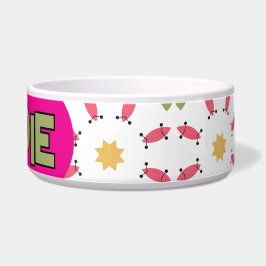 Aquamarines geometrisches Muster in Rosa und Gold Napf