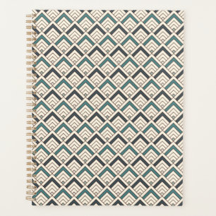 Aquamarines geometrisches Muster Planer