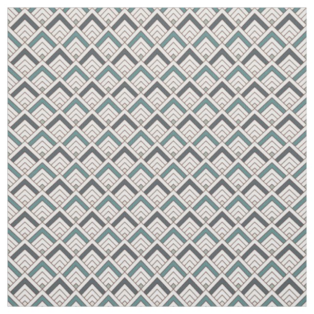 Aquamarines geometrisches Muster Stoff (Muster)