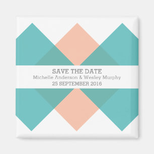 Aquamarines geometrisches Triad für die Korallen s Magnet