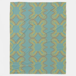 Aquamarines geometrisches Zeilenmuster Fleecedecke