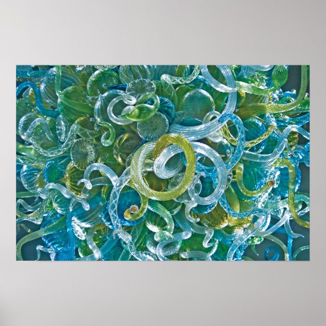 Aquamarines Glas Poster (Vorne)