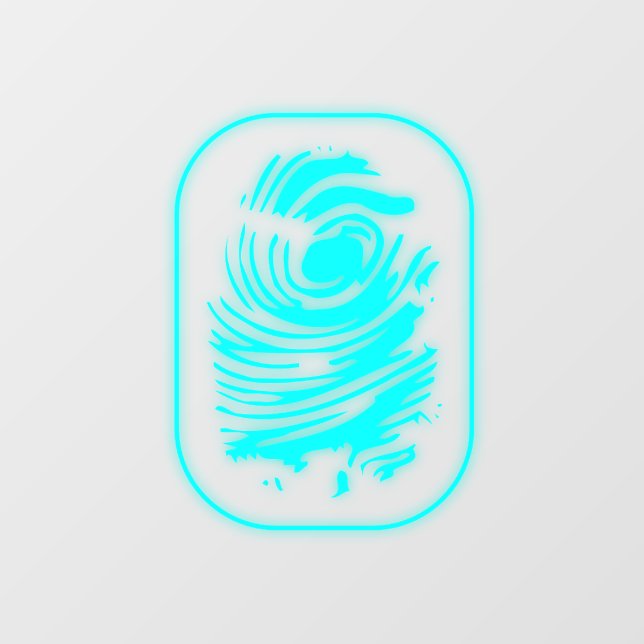 Aquamarines Glows Fingerprint Window Cloning Fensteraufkleber (Blatt)