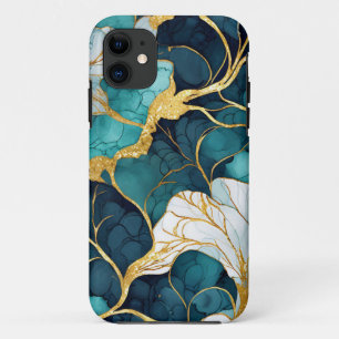 Aquamarines Gold der japanischen Flora Case-Mate iPhone Hülle