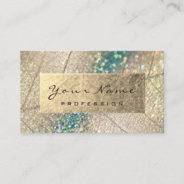 Aquamarines Gold Foil Botanical Beauty Studio Visitenkarte